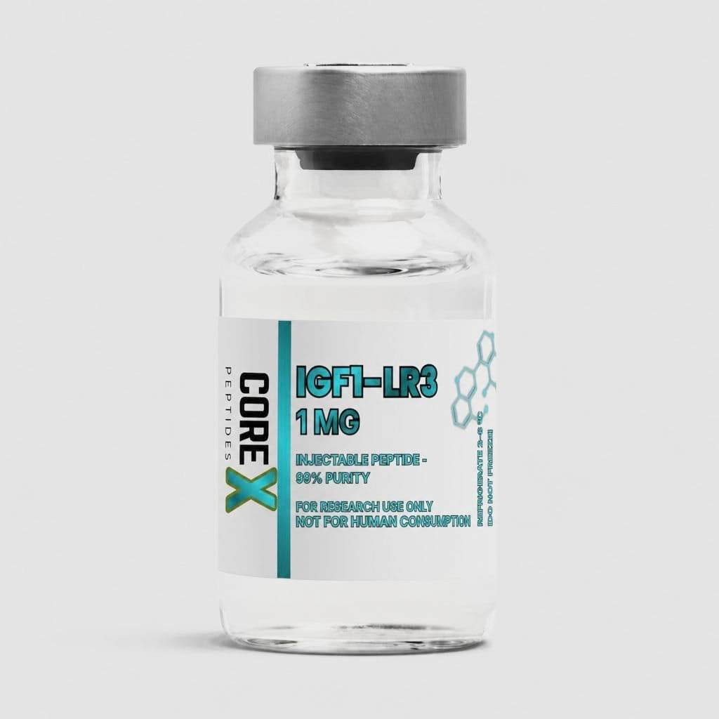 IGF1-LR3 lyophilized research-grade synthetic IGF-1 analogue vial